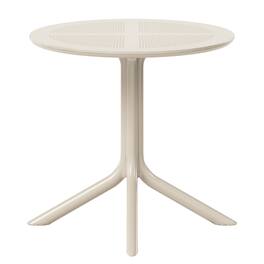WestinTrends - Playa 31.5" Round Plastic Outdoor Patio Dining Table for 4 - Sand