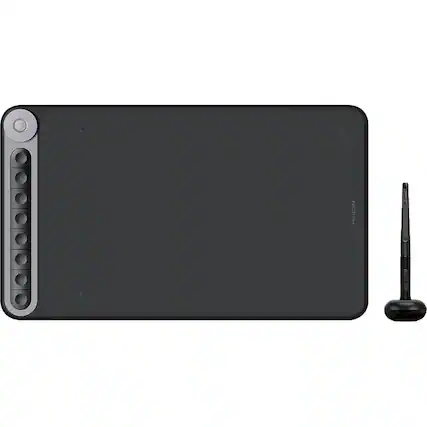 Front. Huion - Inspiroy Dial Q620M Wireless Graphics Drawing Tablet - Black.