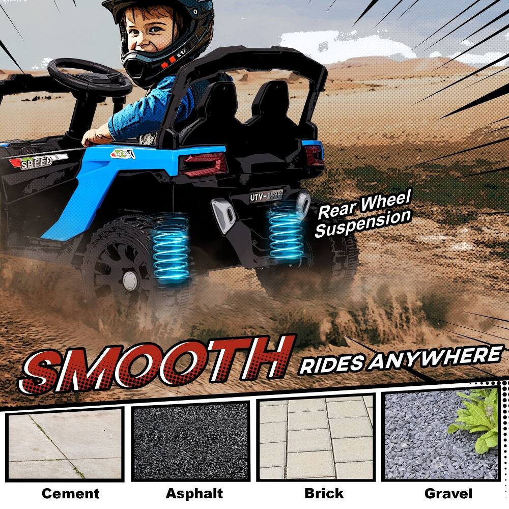 adaT AT SPEED 3  
UTV-15: UTV 1520 Rear Wheel Suspension  
SMOOTH RIDES ANYWHERE  
Cement Asphalt Brick Gravel