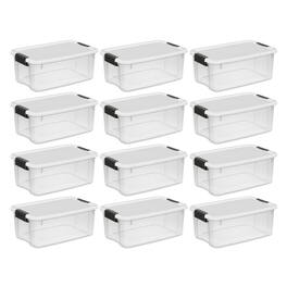 Sterilite - Ultra Latch Storage Box (12 Pack) - Clear/White