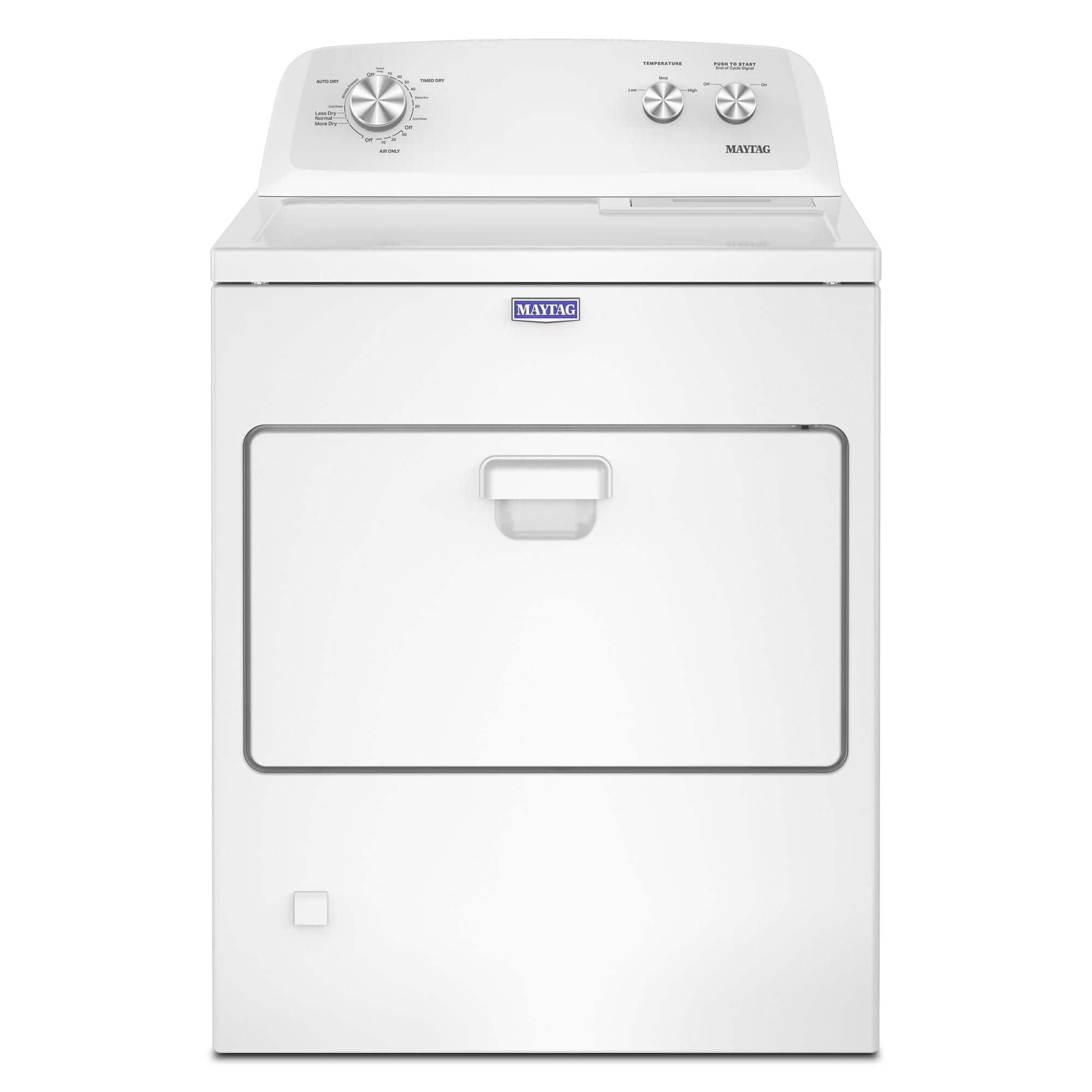 Maytag - 7.0 Cu. Ft. Top Load Gas Dryer with Wrinkle Prevent Option - White - Front_Zoom