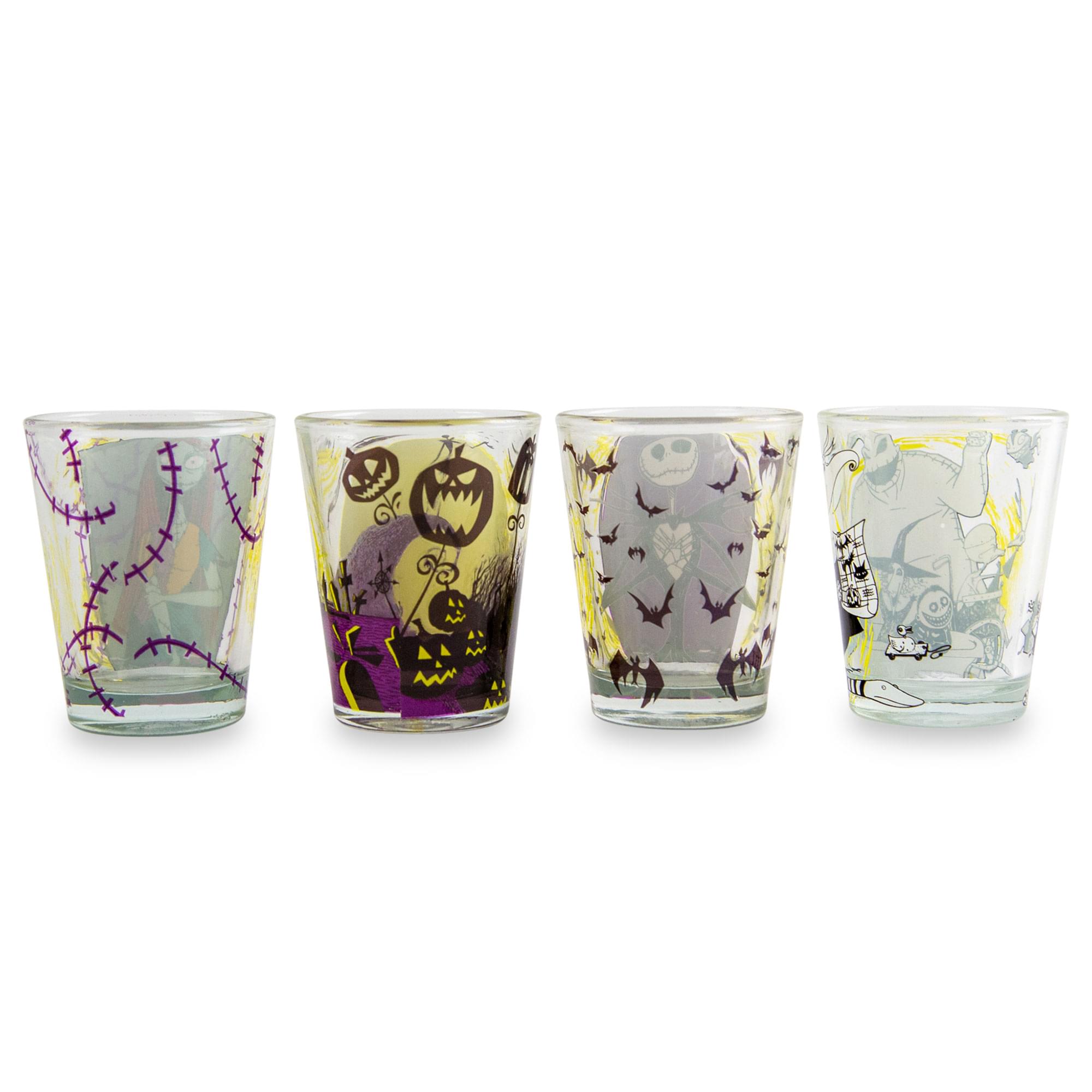 Alt View 1. Disney - Disney Nightmare Before Christmas Halloween Town Mini Shot Glasses | Set of 4 - Purple.