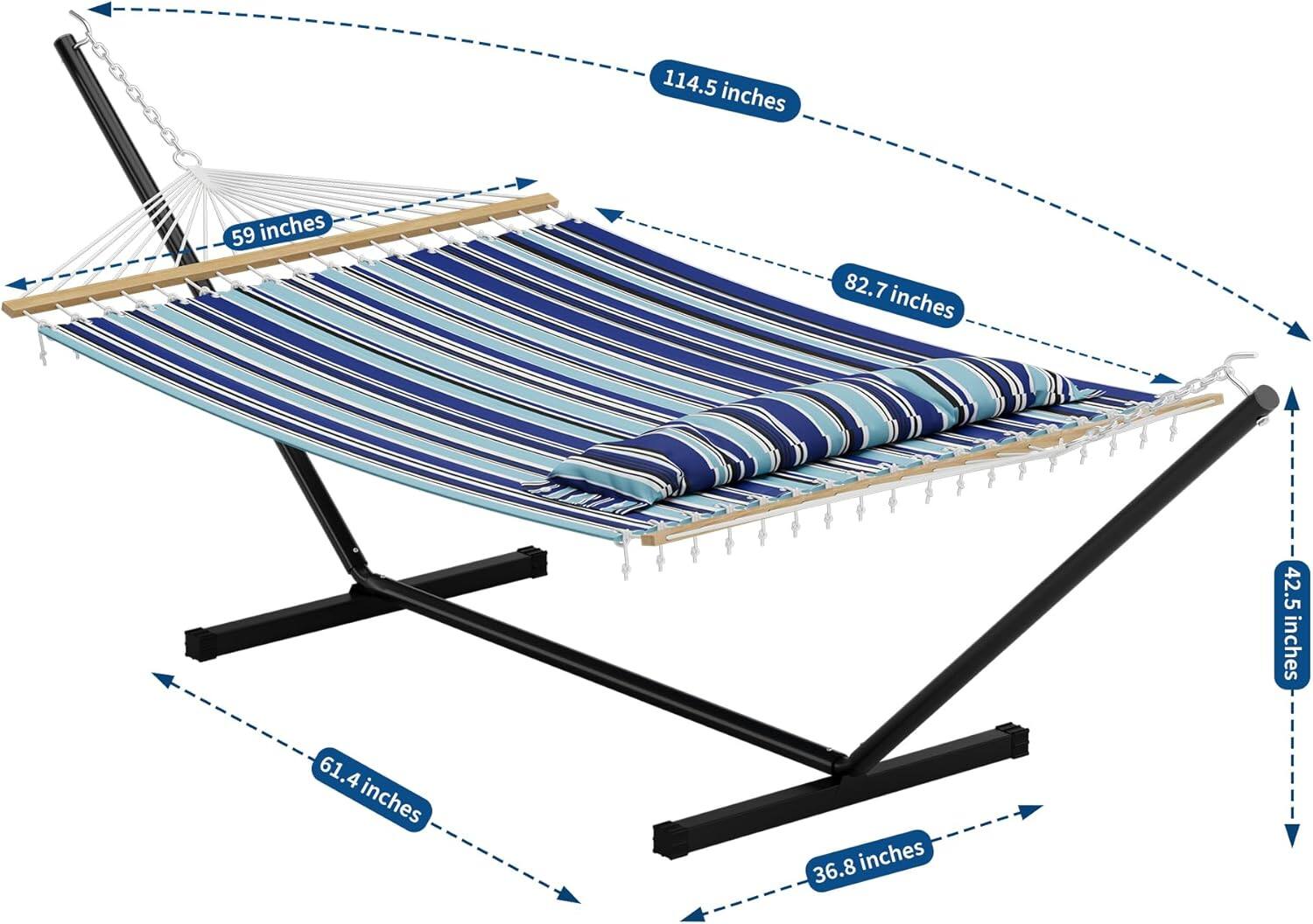 114.5 inches  
59 inches  
82.7 inches  
42.5 inches  
61.4 inches  
36.8 inches