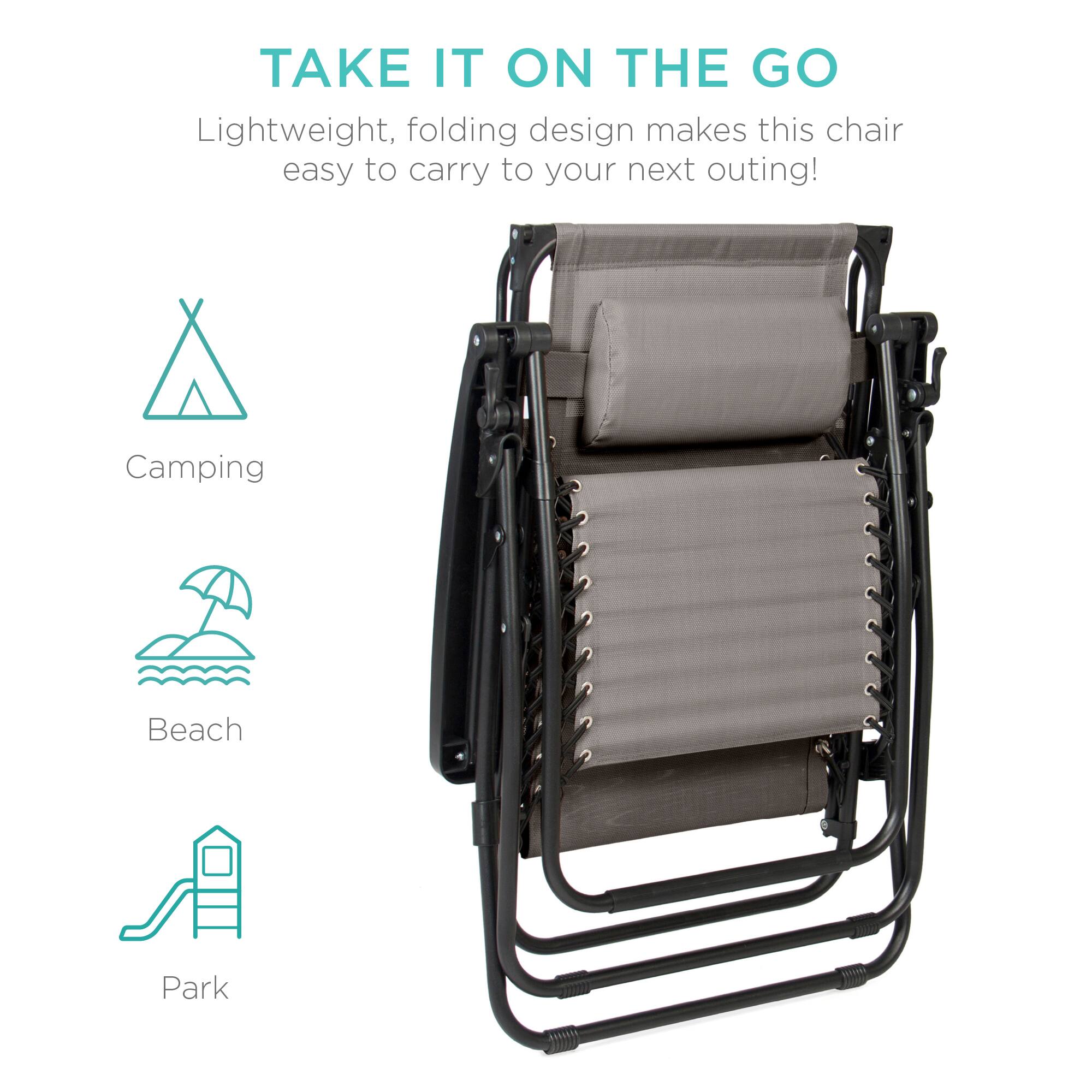 TAKE IT ON THE GO

Lightweight, folding design makes this chair easy to carry to your next outing!

Camping  
Beach  
Park
