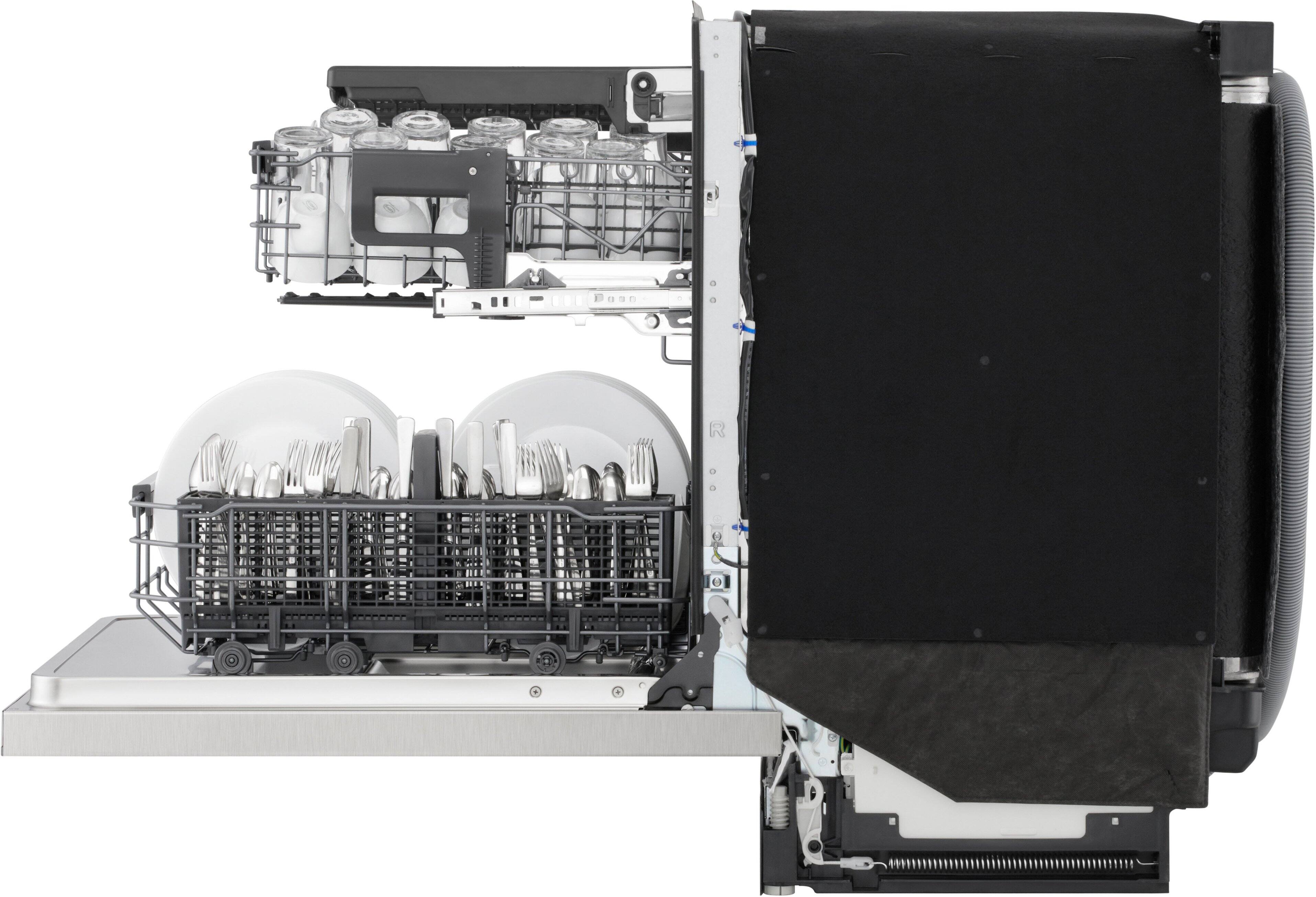 Alt View 23. LG - FlushFit 24" Top Control Smart Built-In Stainless Steel Tub Dishwasher with 3rd Rack, 1 Hour Wash & Dry Cycle and 42dBA - Stainless Steel.