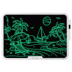Front. Sahara - 15" Digital Writing Notepad – Bright Screen One-Click Erase & Lock | Paperless Notebook for School, Office & On-the-Go - Gray.