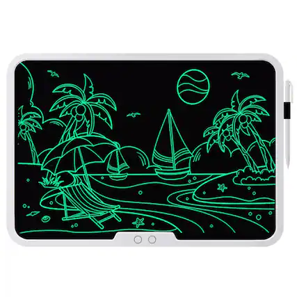 Front. Sahara - 15" Digital Writing Notepad – Bright Screen One-Click Erase & Lock | Paperless Notebook for School, Office & On-the-Go - Gray.