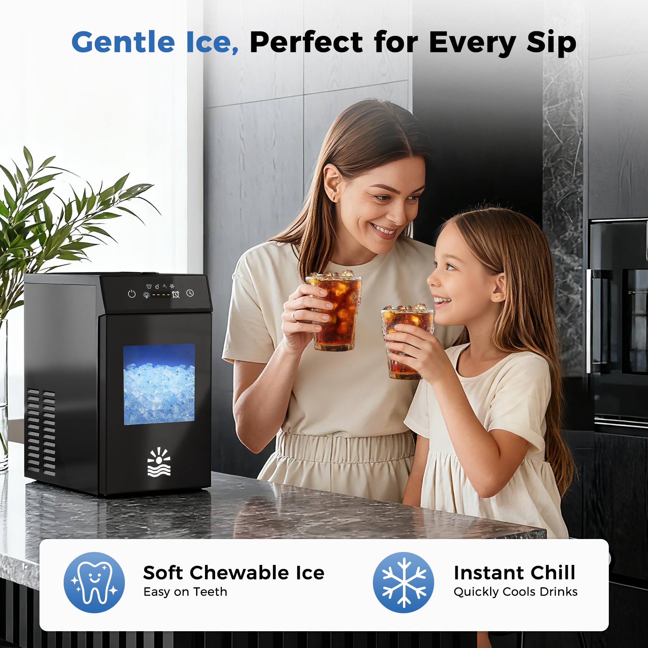 Gentle Ice, Perfect for Every Sip

Soft Chewable Ice
Easy on Teeth

Instant Chill
Quickly Cools Drinks