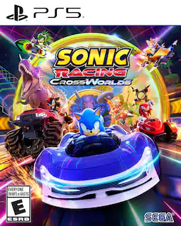 "Sonic Racing CrossWorlds PS5 E ESRB SEGA Everyone Enfants et Adultes"