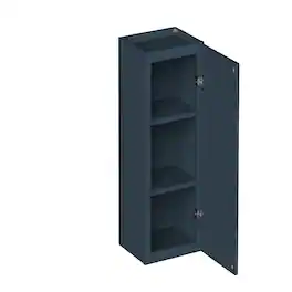 Boyel Living - 15-in W x 30-in H x 12-in D Shaker RTA Kitchen Wall Cabinet with Soft-Close - Charcoal Blue