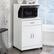 Left. Sauder - Microwave/kitchen Glacier White Cart - Soft White.