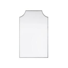 Elegant Kitchen and Bath - Notched Metal Mirror 22x36 inch - Silver