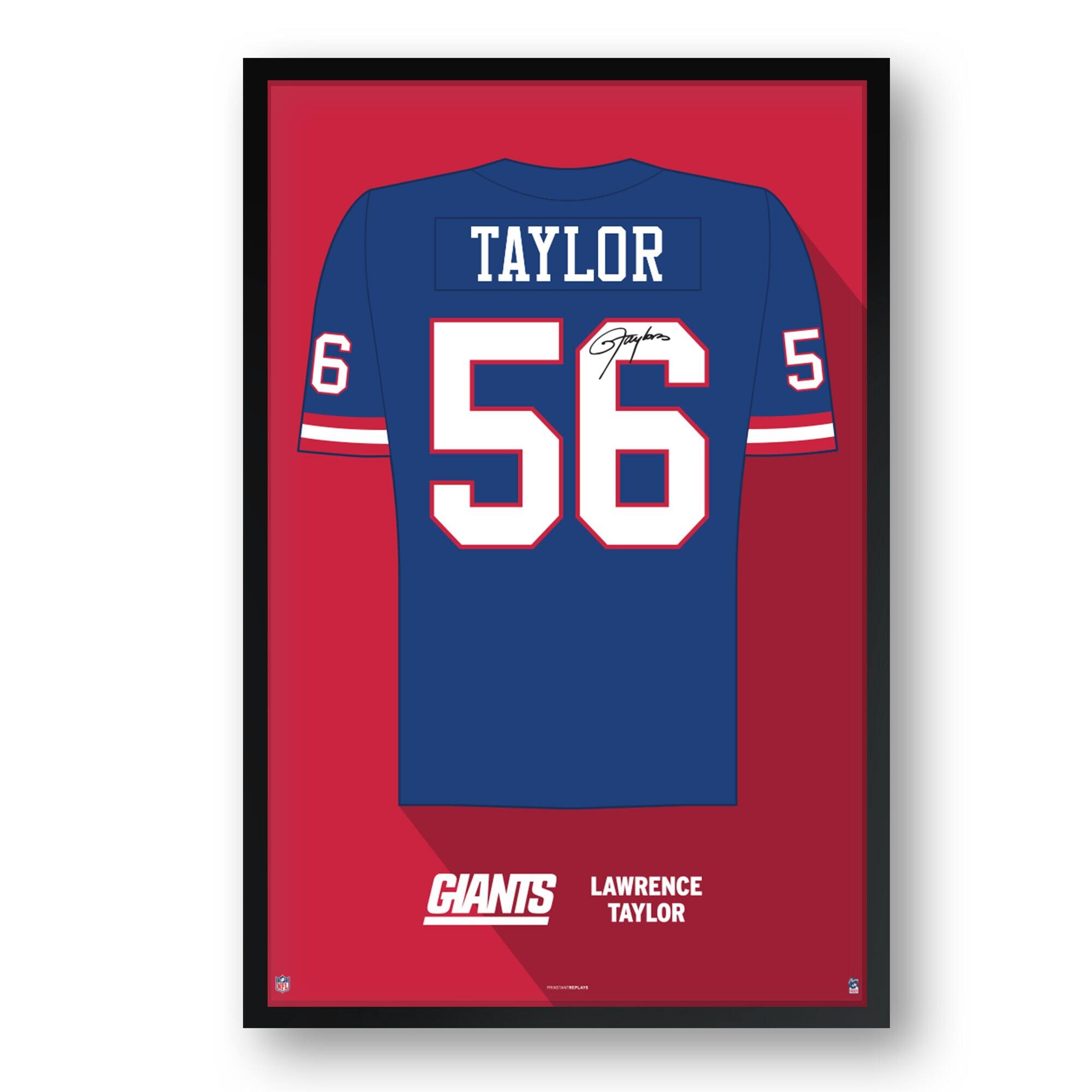 Lawrence Taylor New York Giants Framed 14" x 20" Retired Jersey Art Print