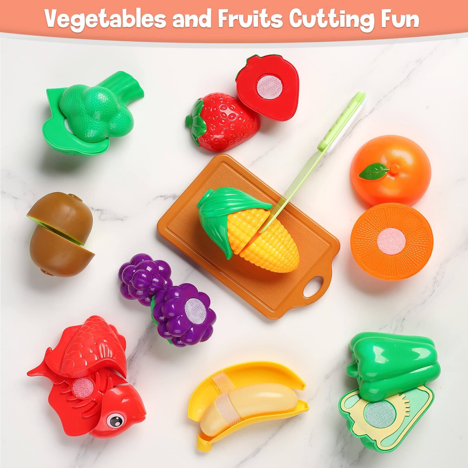 Vegetables and Fruits Cutting Fun