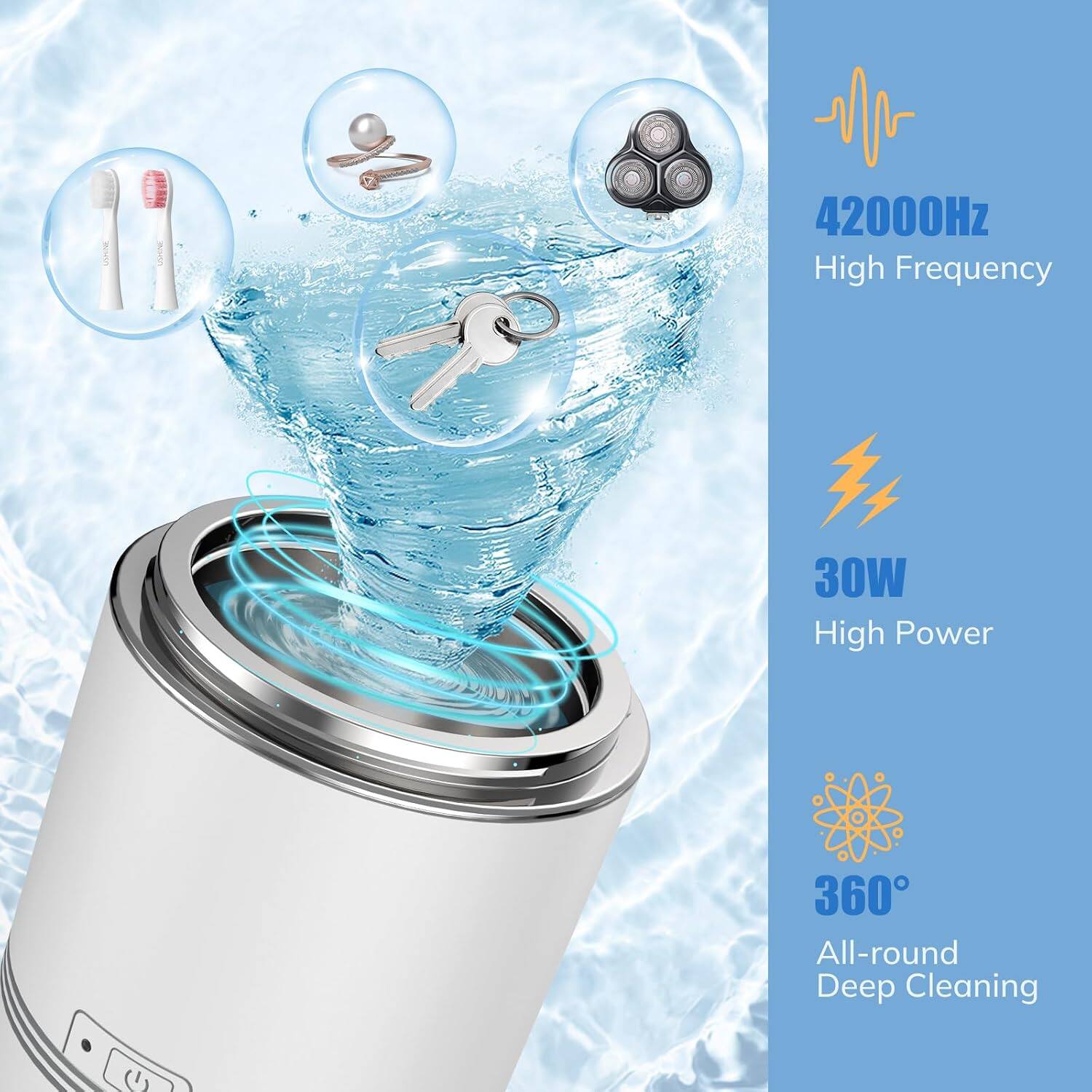 i 42000Hz High Frequency 30W High Power 360° All-round Deep Cleaning