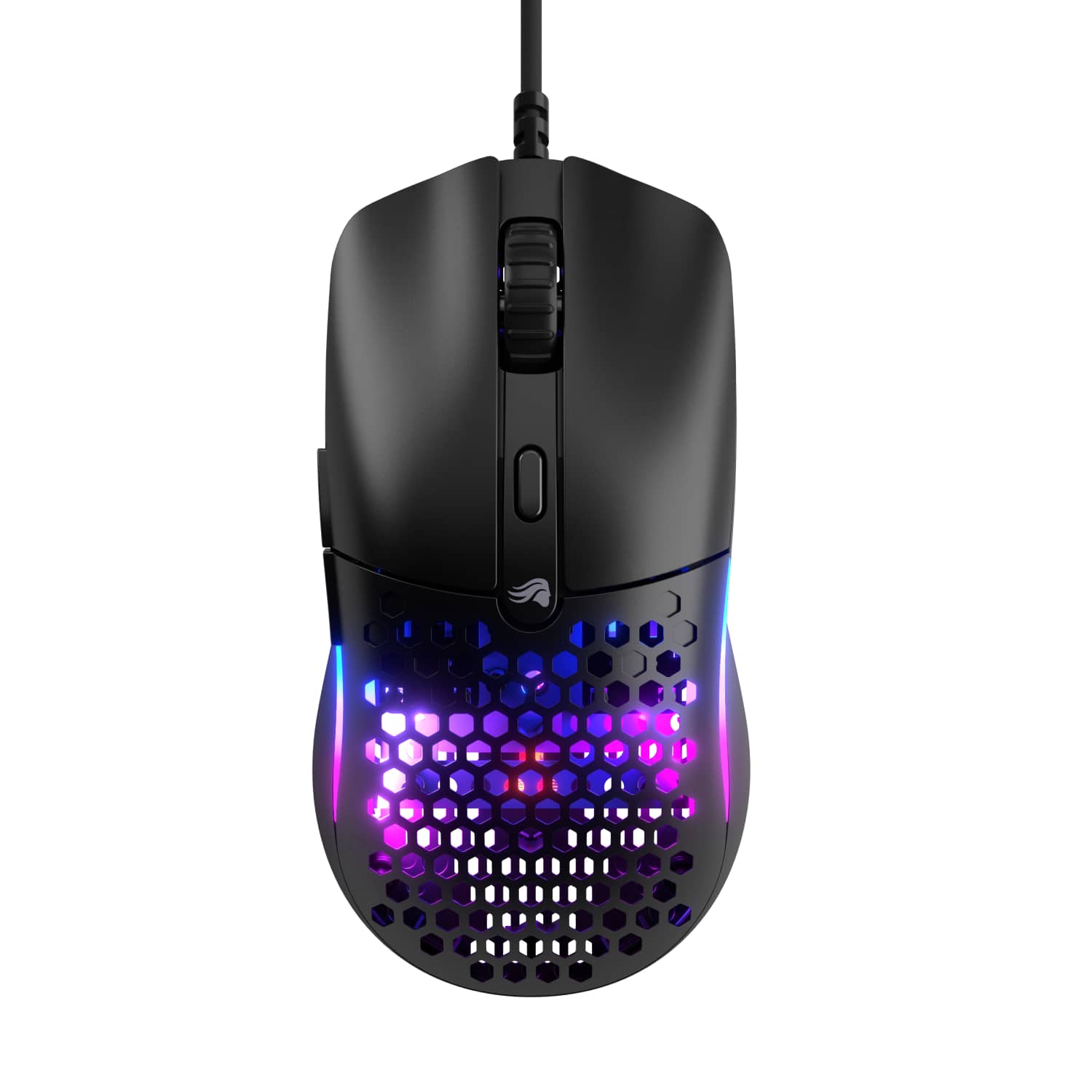 Glorious - Model O Eternal Lightweight Wired Optical Gaming Mouse with Dual-Zone RGB Lighting - Wired - Matte Black - Front_Zoom