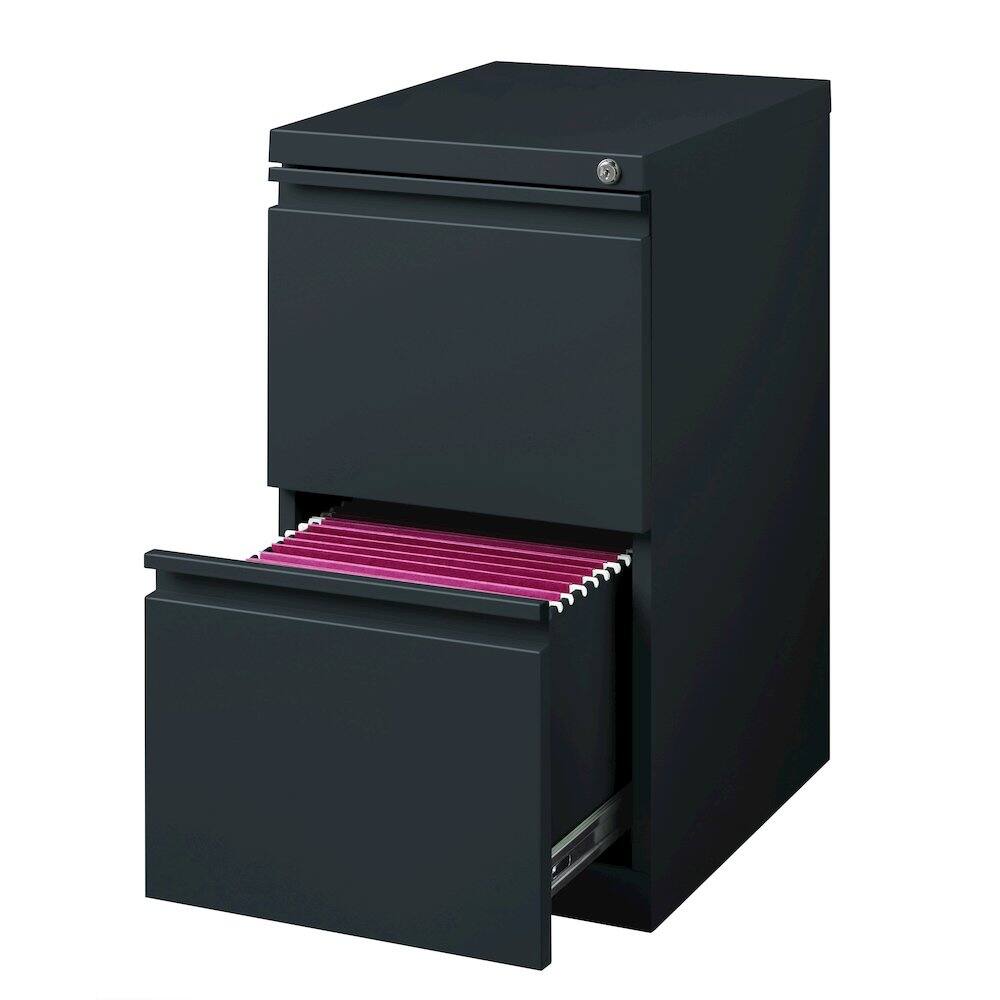 Alt View 4. Hirsh - Hirsh 20" Deep Mobile Pedestal File Cabinet 2 Drawer File-File, Charcoal - Gray.