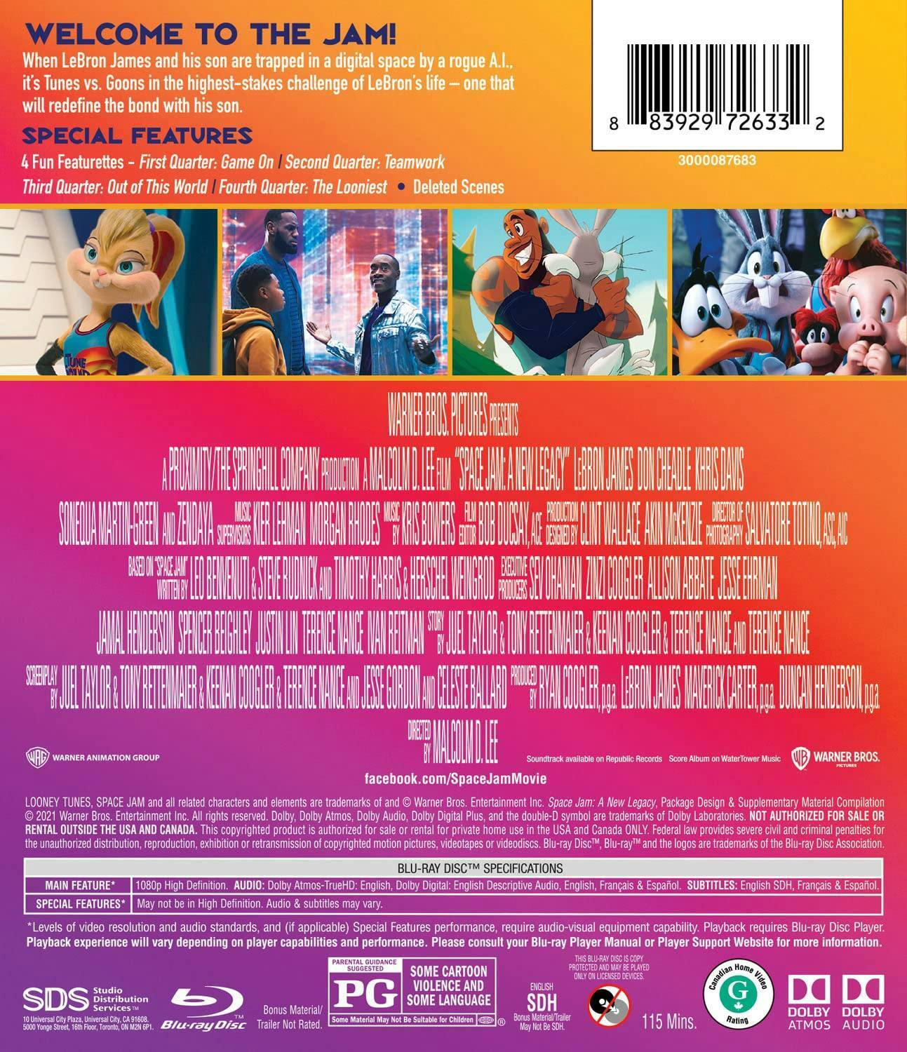 Back. Space Jam: A New Legacy (with DVD) [Blu-ray].