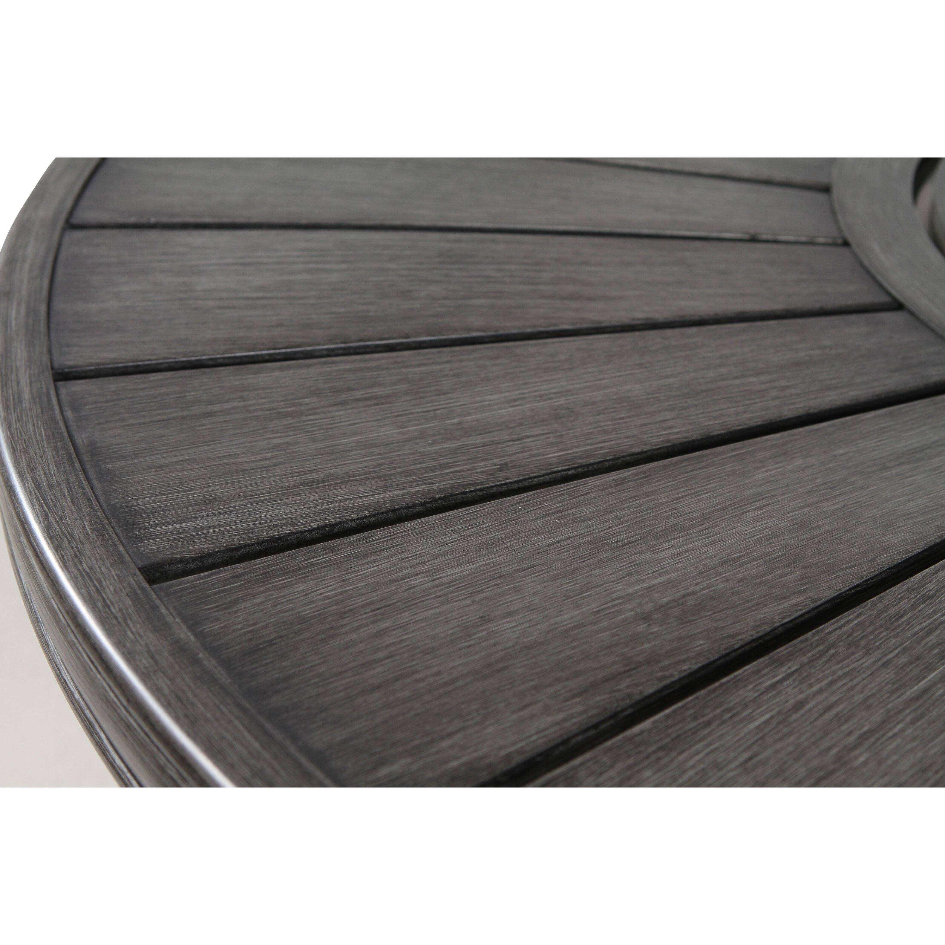 Back. Mondawe - 60,000 BTU Outdoor Gas Fire Pit Table with Hidden Propane Tank - Gray.