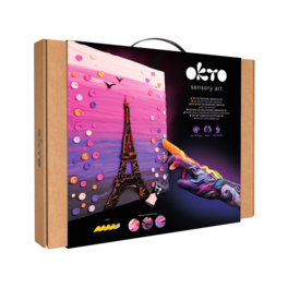 OKTO - 3D Painting Kit Paris Skyline, 11.8" x 15.7"