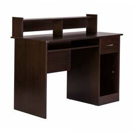 Hivvago - Contemporary Home Office Computer Desk Wood Finish - Espresso