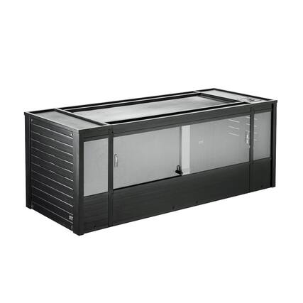 Front. New Age Pet - ECOFLEX 60" Mojave Reptile Lounge in Black.