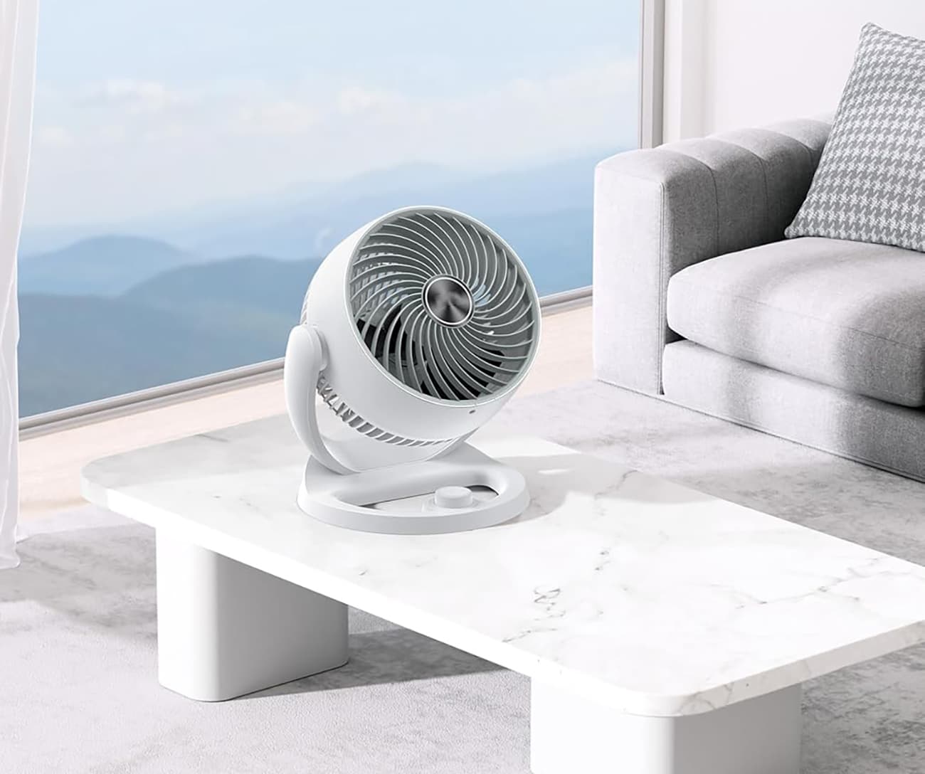 Alt View 1. FINEAK - 12-Inch Quiet Air Circulator Fan - 70ft Airflow 3-Speed 120° Tilt (Home/Office/Dorm).