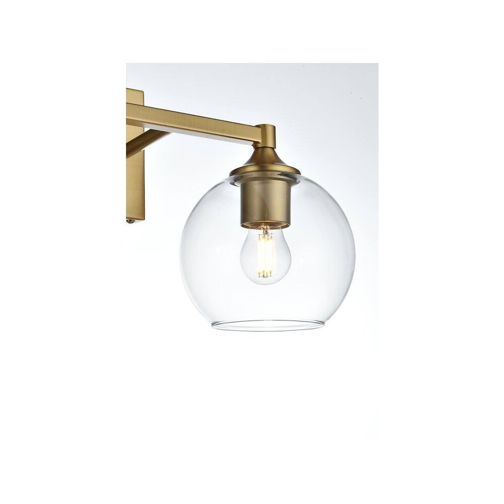Alt View 3. Living District - Eero 16 inch Wall Sconce in Satin Gold - Satin Gold And Clear.