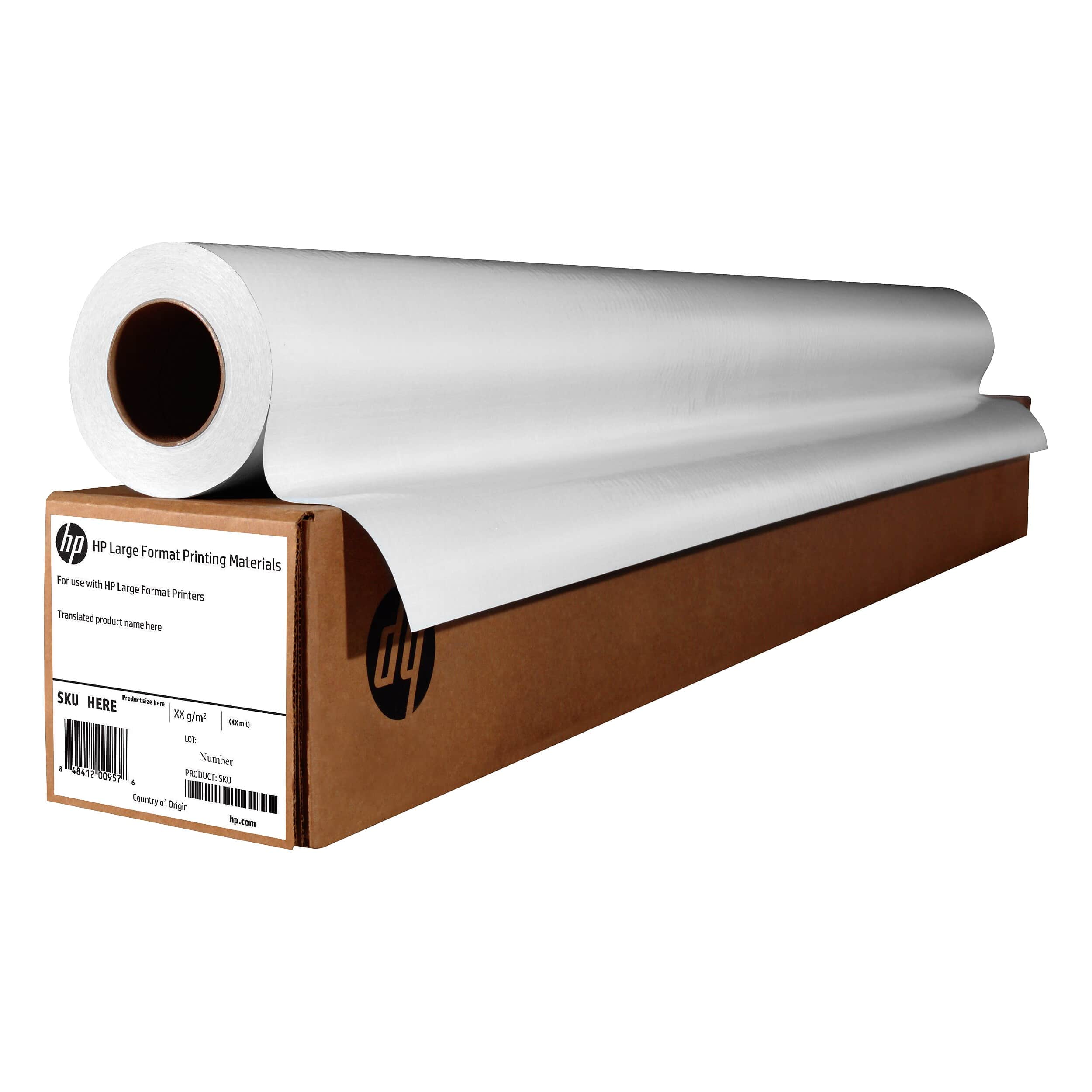 HP - Everyday Wide Format Polypropylene Paper, 42" x 100', Matte Finish, 2/Carton (CH025A)