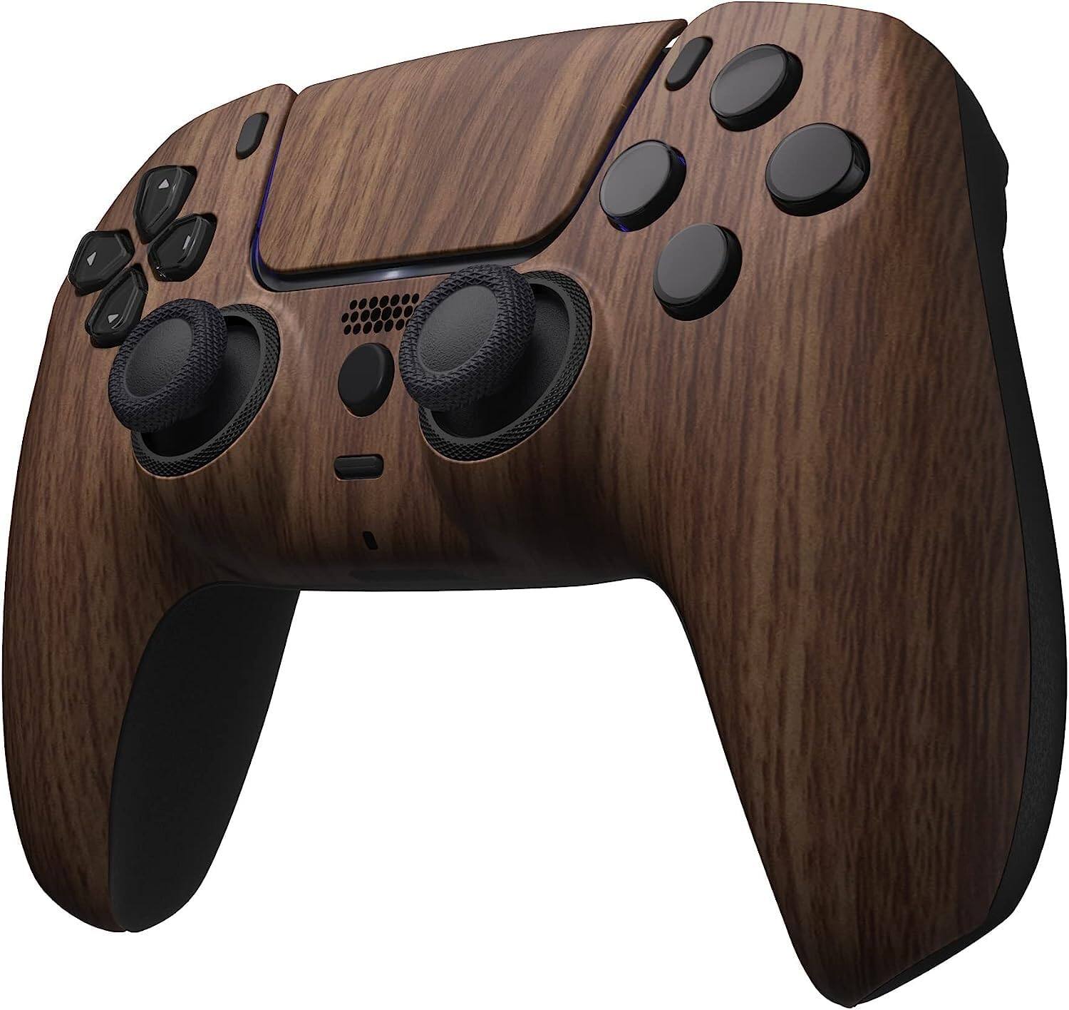 Angle. Custom Controllerzz - Custom Wireless Controller for PS5 - Wood.