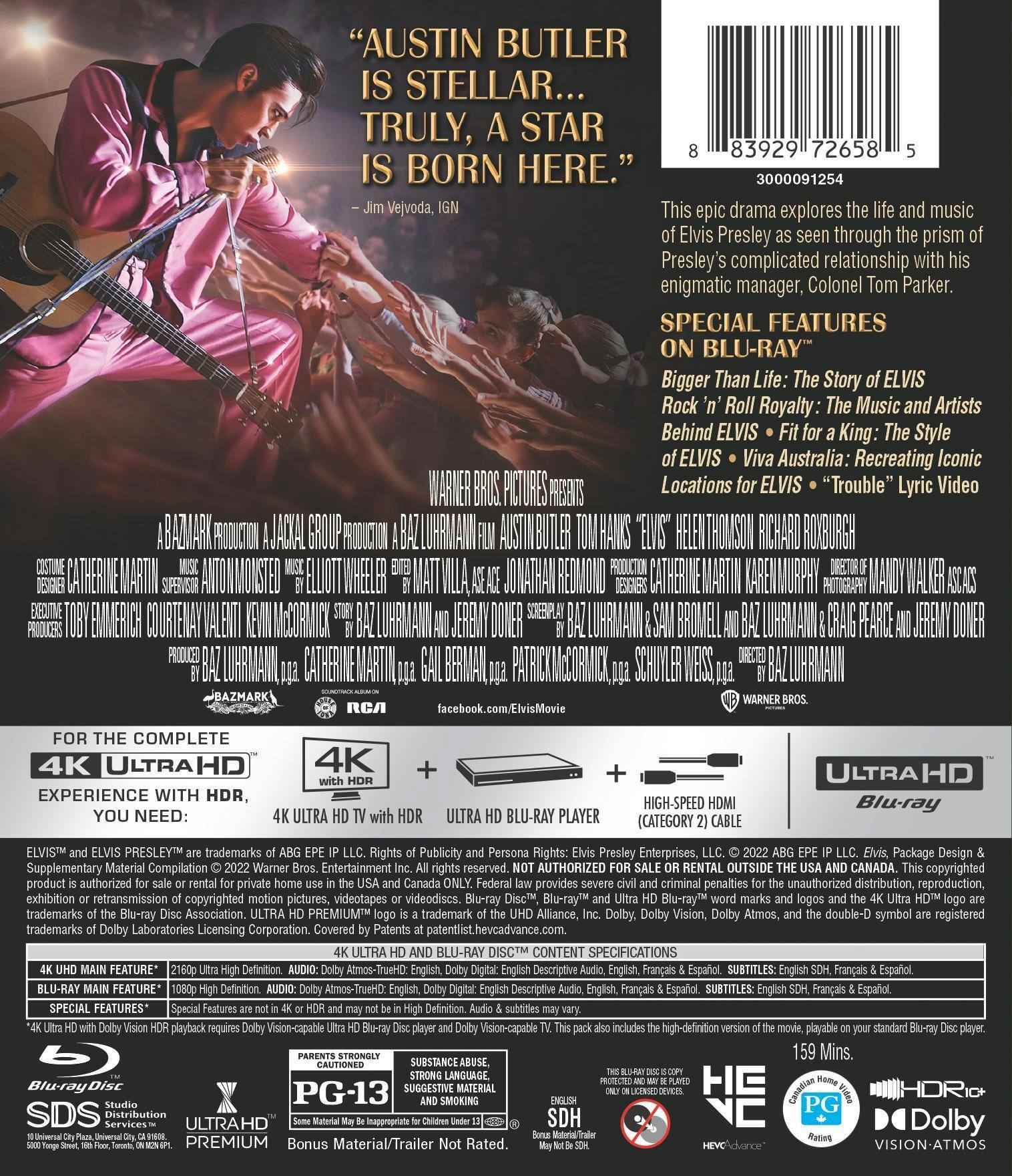 Back. Elvis   - 4K Blu-Ray.