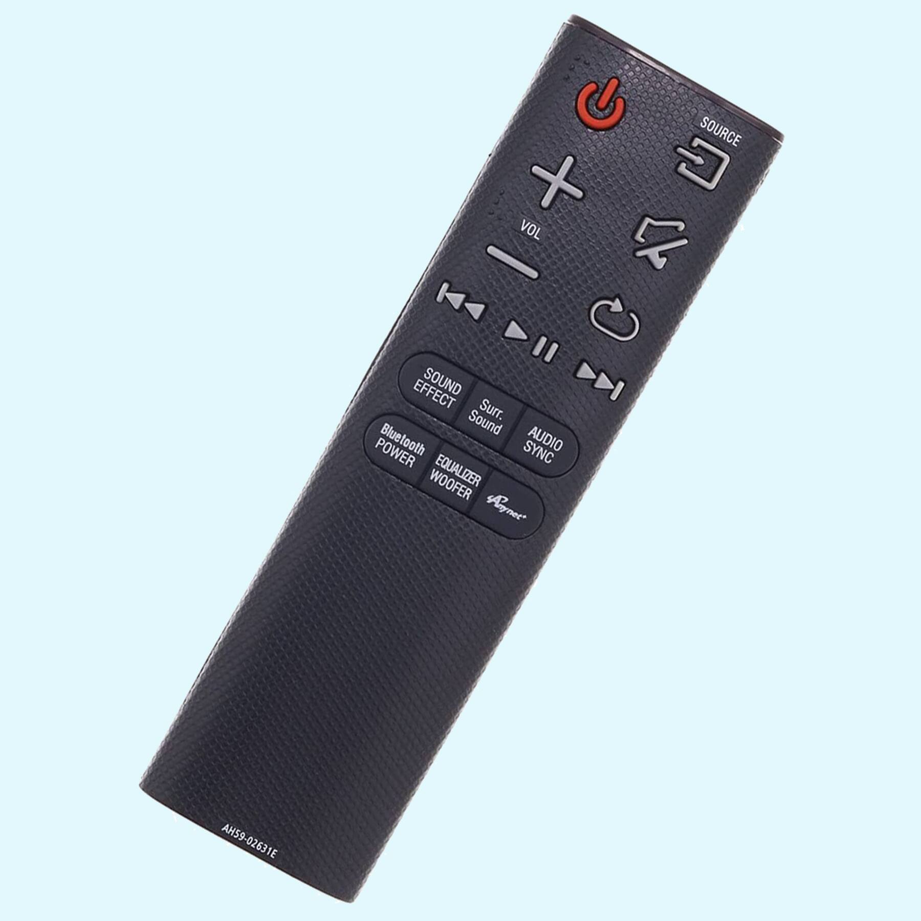 SOURCE  
VOL  
EFFECT  
SOUND  
Surr. Sound  
POWER  
SYNC  
AUDIO  
WOOFER  
EQUALIZER  
Bluetooth  
Arynet  
AH59-02631E