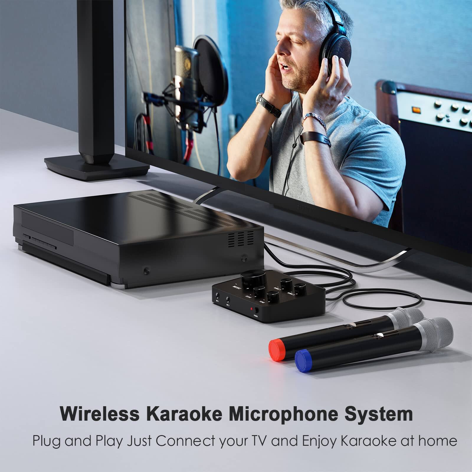 Wireless Karaoke Microphone System

Plug and Play Just Connect your TV and Enjoy Karaoke at home