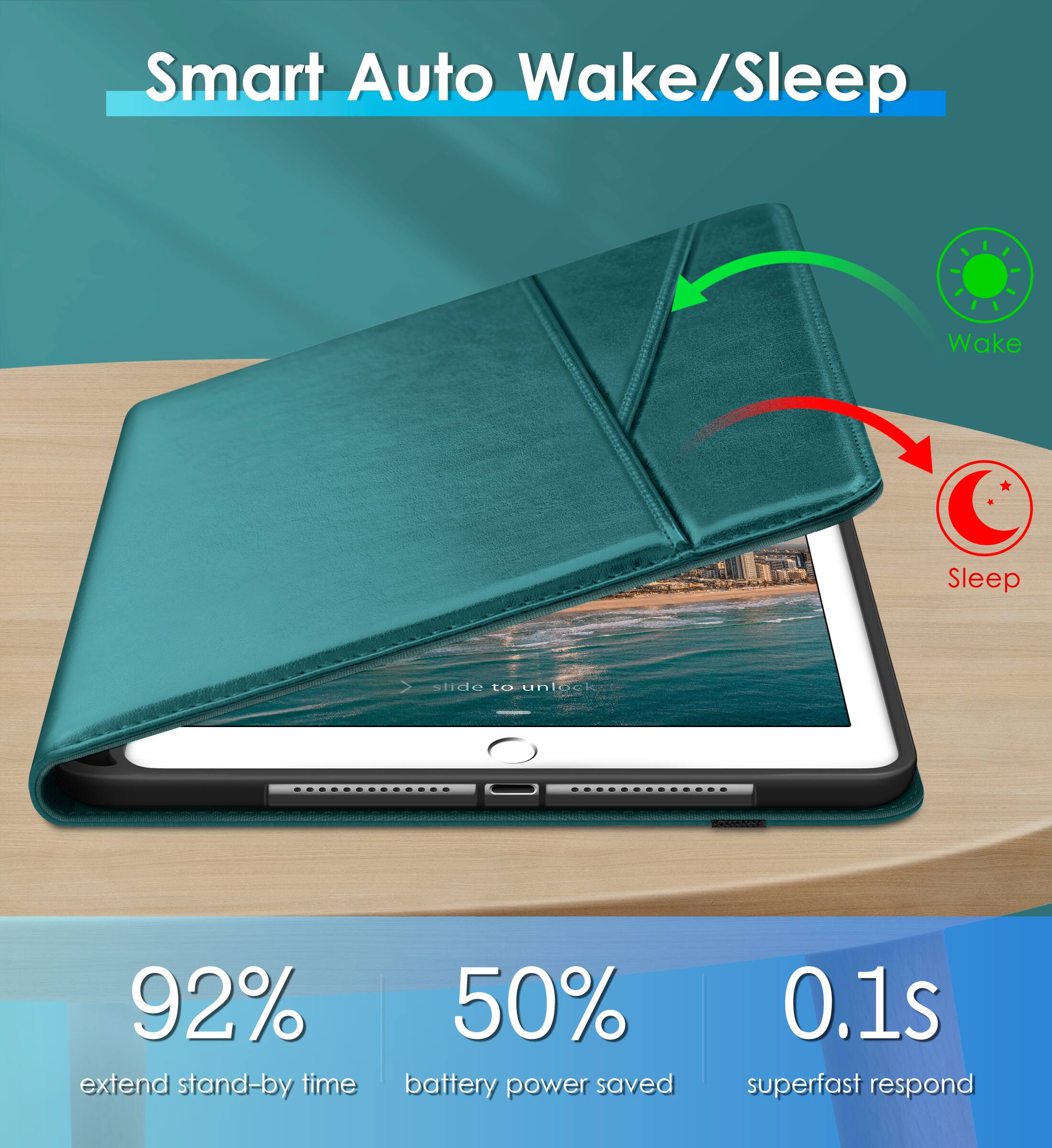 Smart Auto Wake/Sleep

- 92% extend stand-by time
- 50% battery power saved
- 0.1s superfast respond

Wake
Sleep