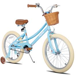 JOYSTAR - Fantasy 20 Inch Kids Bike with Training Wheels & Kickstand, Children's Bike for 7-13 Years Old Boys Girls - Blue