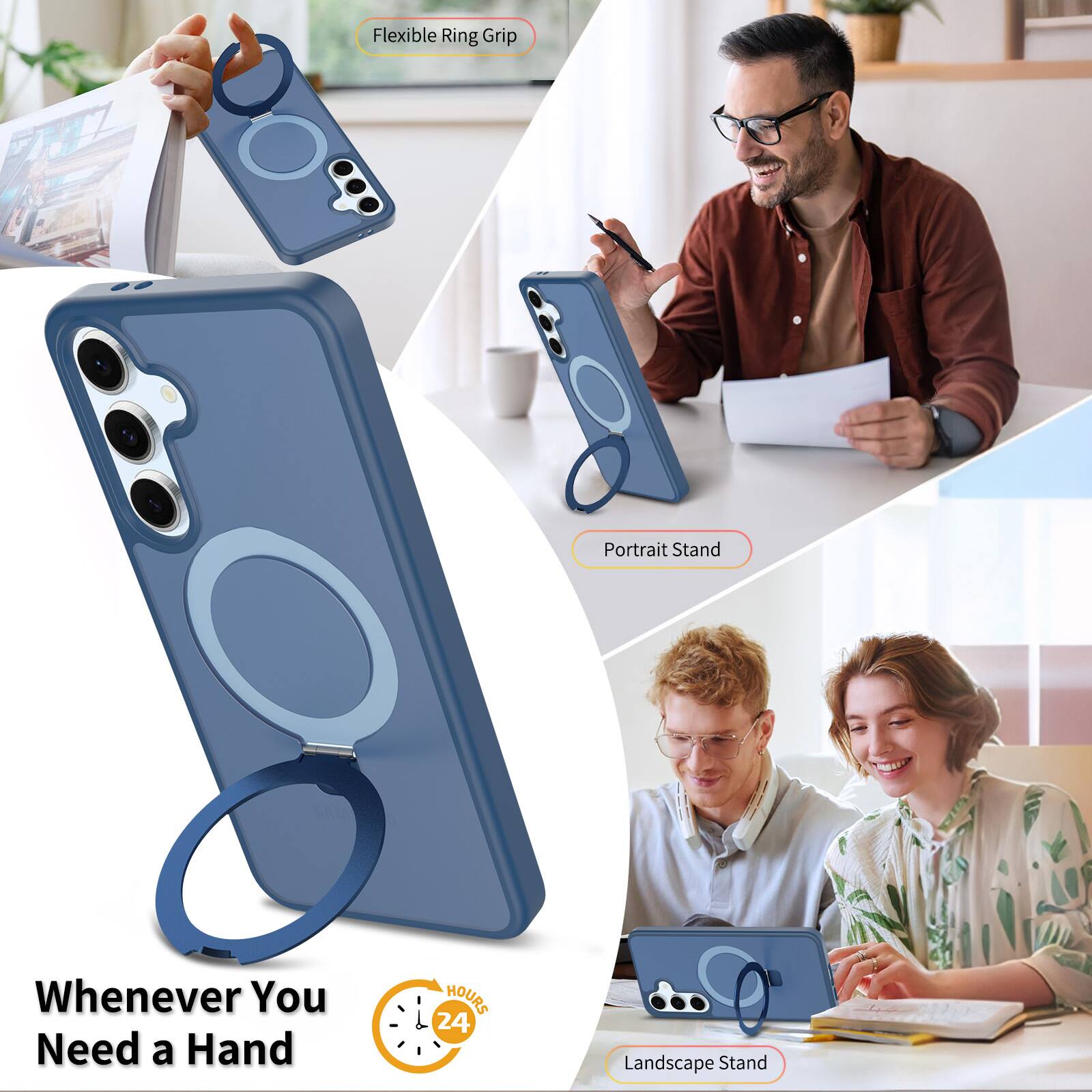 Flexible Ring Grip Portrait Stand Whenever You Need a Hand

HOURS 24

Landscape Stand