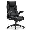 Front. Eureka Ergonomic - Ergonomic Home Office Chair Executive Chair PU Leather High Back - Black.