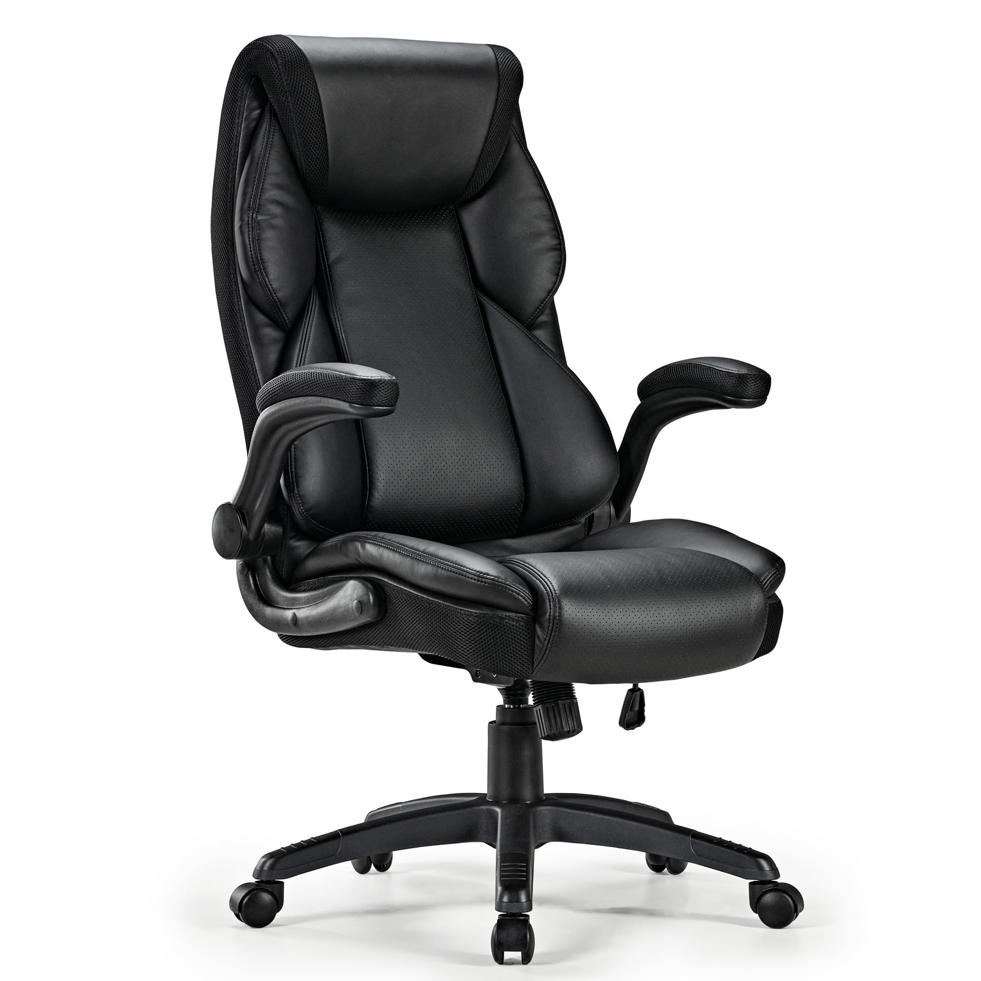 Eureka Ergonomic - Ergonomic Home Office Chair Executive Chair PU Leather High Back - Black