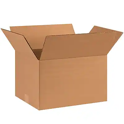 Front. The Packaging Wholesalers - 16" x 12" x 10" Heavy Duty Shipping Boxes, 32 ECT, 25/Pack (BS161210) - Kraft.
