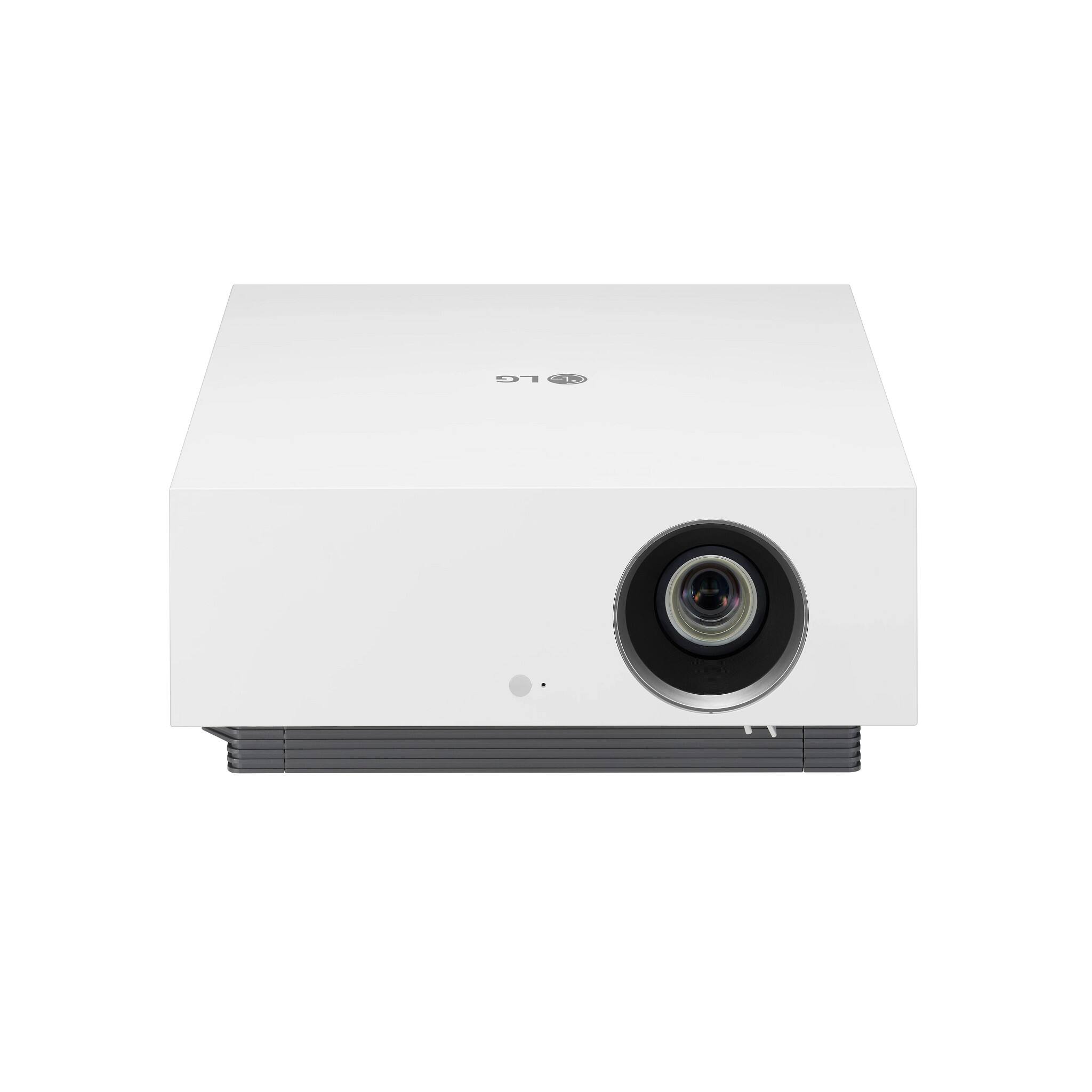 Front. LG - CineBeam Dual Laser Streaming 4K UHD Smart Portable Projector with LG webOS and HDR10 - White.