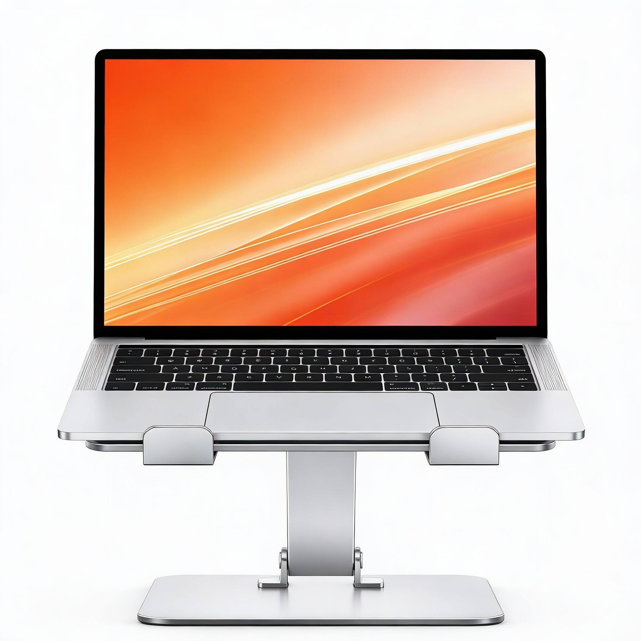 Front. Frangdom - Adjustable Foldable Aluminum Laptop Stand Riser for 10-16" Notebooks - GREY 1.63lbs, 1.88"-9.88", 10"-16".