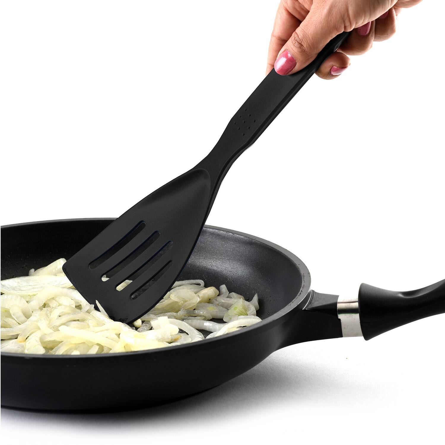 Alt View 4. Norpro - My Favorite Scoop and Drain Spatula, Black - Black.