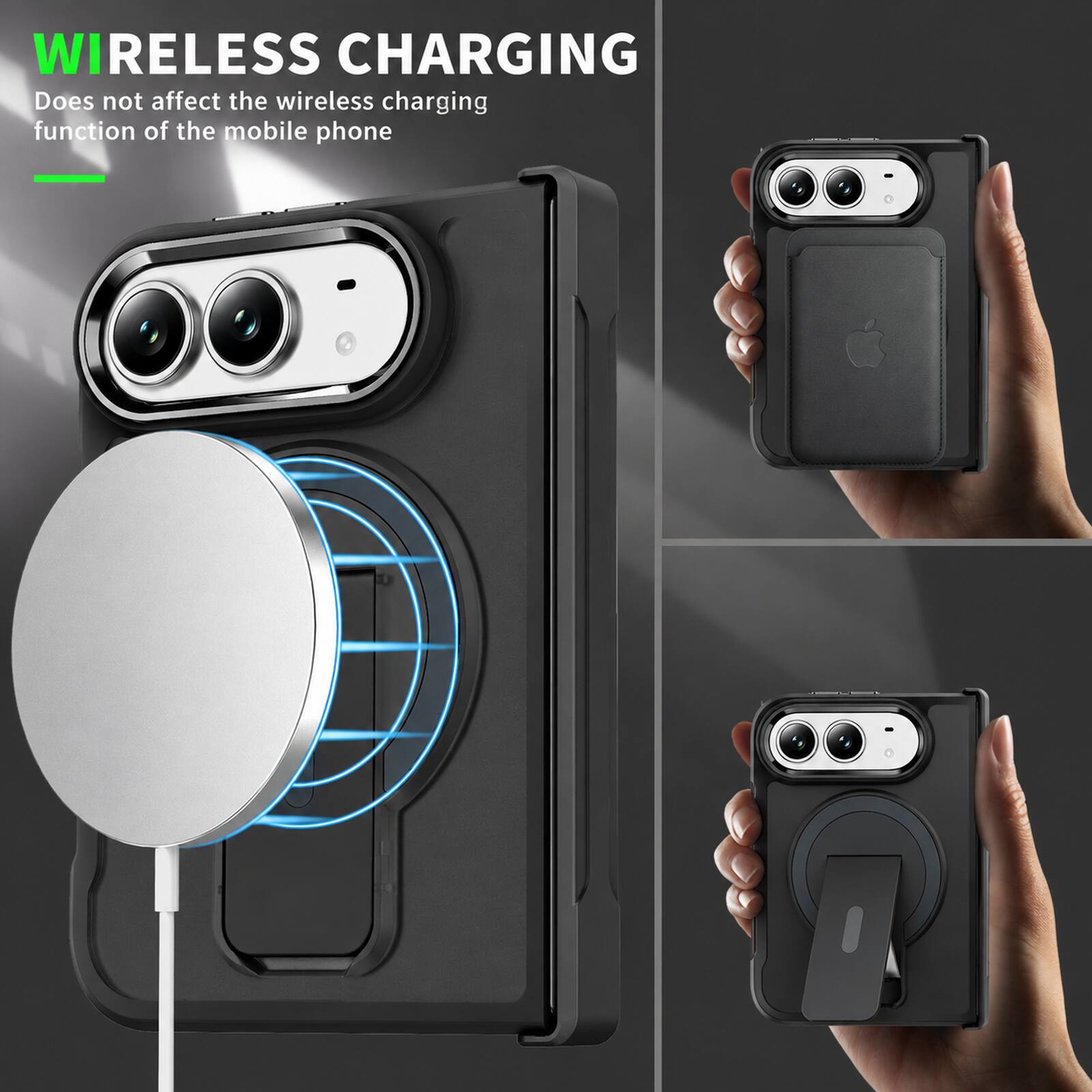 WIRELESS CHARGING  
Does not affect the wireless charging function of the mobile phone