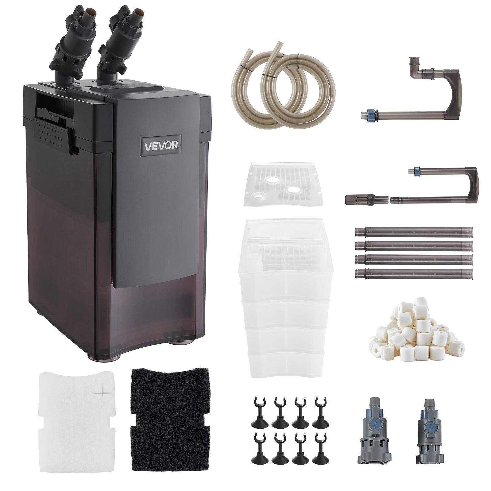 VEVOR 396GPH Canister Filter, 4 Stage External Aquarium Filter