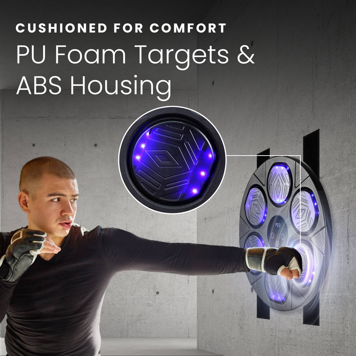 CUSHIONED FOR COMFORT  
PU Foam Targets & ABS Housing