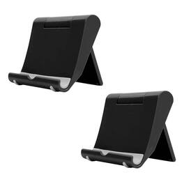 Stock Preferred - 2-Pack Universal Foldable Cell Phone Stand Holder - Black