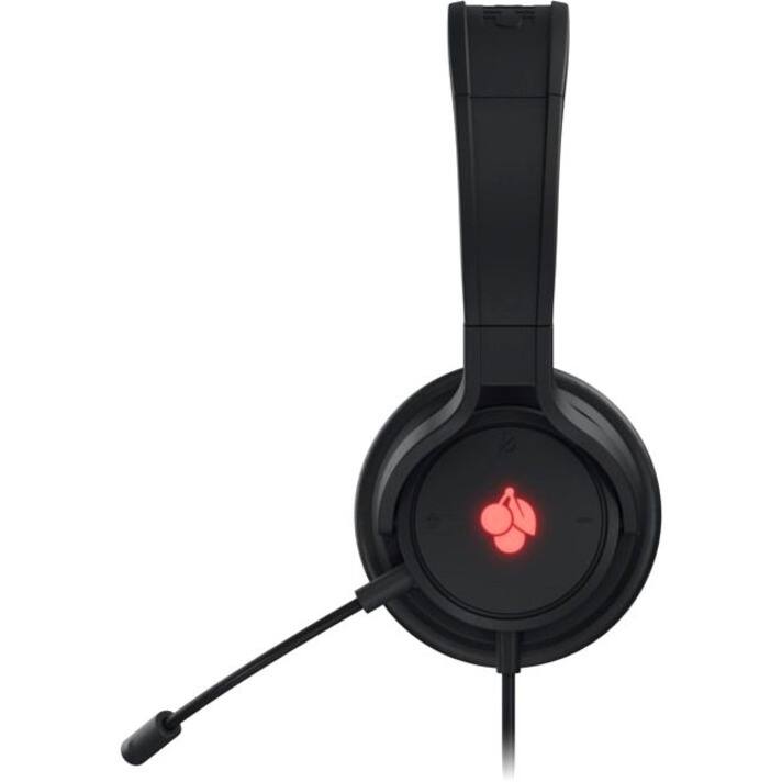 Alt View 4. CHERRY - CHERRY HC 2.2 Office and Gaming Headset - Black, Detachable Microphone, Virtual 7.1 Surround Sound, Replaceable ear - Black.