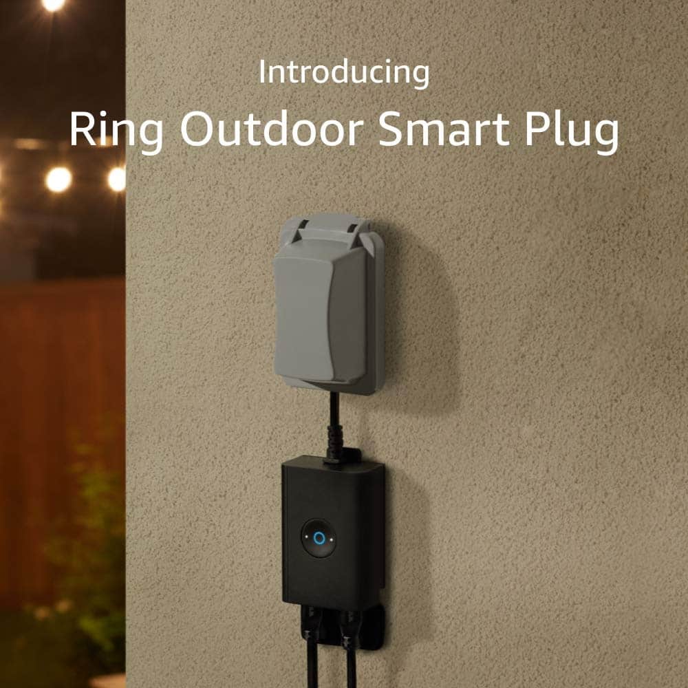 RTMB - Outdoor Smart Plug, Wi-Fi Enabled, Weather-Resistant, Voice Control - Black