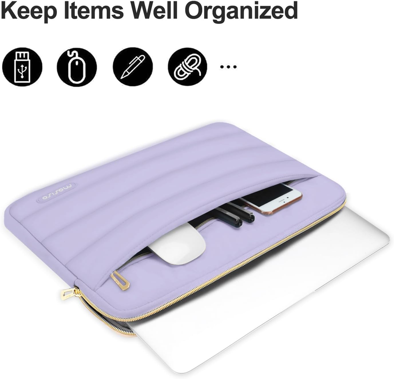 Keep Items Well Organized

- Notebook
- Flash Drive
- Pen
- Scissors
- ...