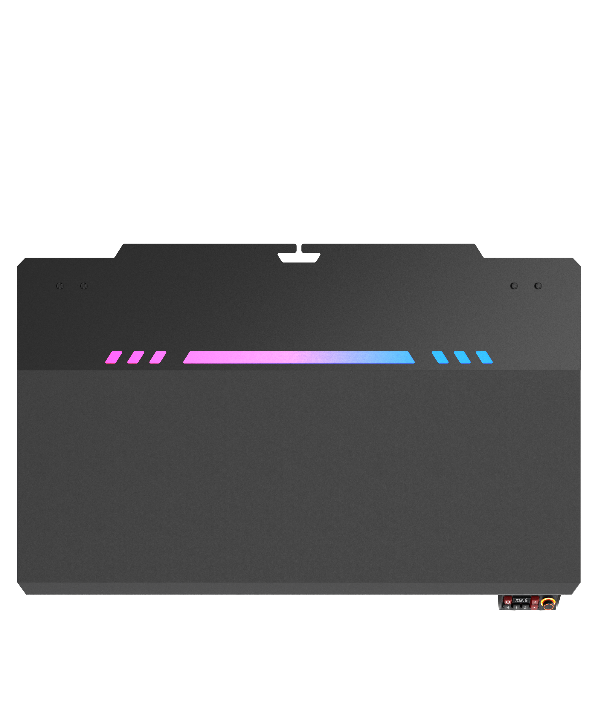 Alt View 2. DXRacer - DXRacer Tidal Series Gaming Desk – Black Regular, RGB Lighting with App Control & Integrated Cable Management - Black.